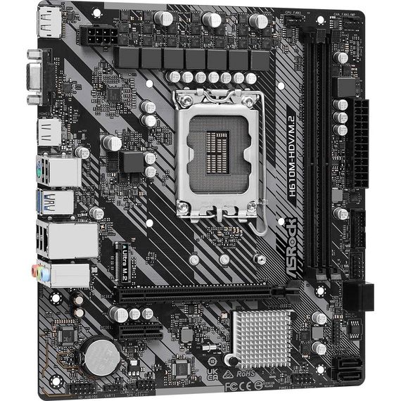 ASRock H610M-HDV/M.2 R2.0 (1700/H610, 2*DDR4, 1xPCIex16, HDMI/DVI/VGA, 4xSATA, M.2, GLan, 7.1ch,mATX | Зображення 4