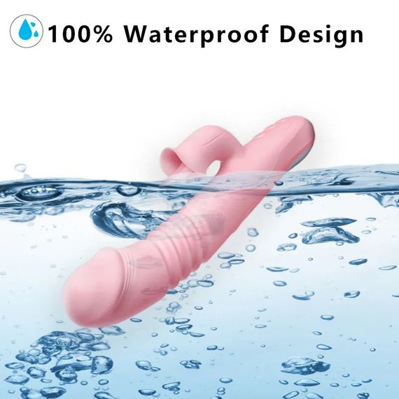 Вібромасажер «Serena» вагінально-кліторальний зі зворотно-поступальними рухами, подвійна стимуляція + sexstyle | Зображення 10