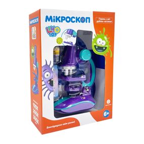 Детский микроскоп SK 0006(Violet) свет, 19,5 см, 2 пробирки, стекло