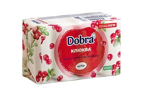 Мыло туалетное твёрдое косметическое 4*70г экопак Dobra Клюква