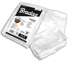 Тент посилений Bradas WHITE 90 г/м² 4 х 5 м PLW904/5