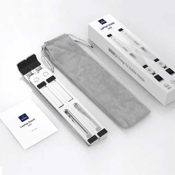 Подставка для ноутбука WIWU S400 Laptop stand Silver | Зображення 3