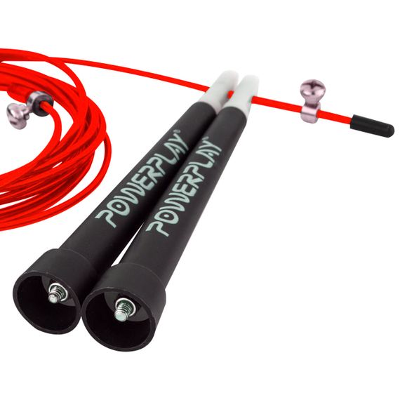 Скакалка швидкісна PowerPlay 4202 Ultra Speed Rope Червона (2,9m.) | Зображення 5