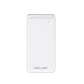 Павербанк 10000 mAh ColorWay CW-PB100LPF2WT slim білий
