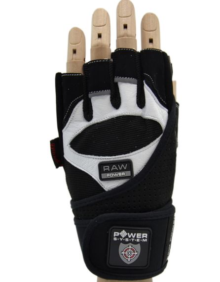 Рукавички для фітнесу Power System PS-2850 Raw Power Black/White L | Зображення 1
