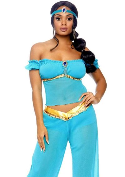 Костюм принцеси Жасмин S Leg Avenue Arabian Beauty, 3 предмети, бірюзовий Sex Aura | Зображення 2