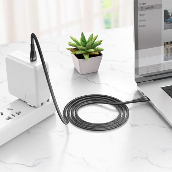 Дата кабель Borofone BX61 Source 60W Type-C to Type-C (1m) Black | Зображення 3