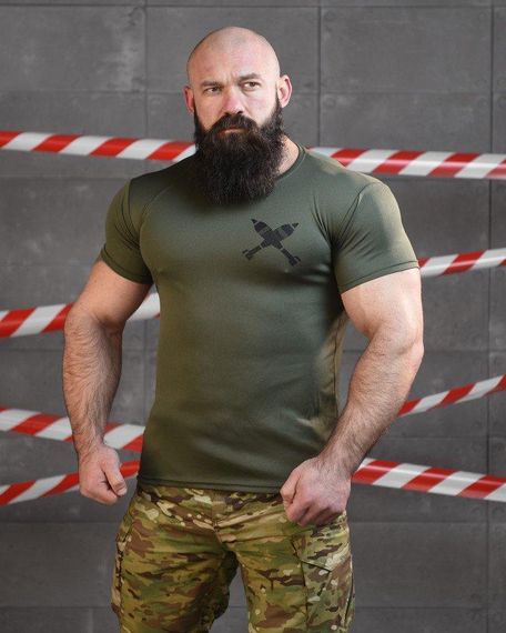 Тактична футболка потоотводящая SABUR МІНА ОЛИВА ВТ6562