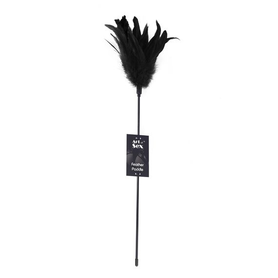 Щекоталка с пером петуха Art of Sex – Feather Paddle, черная | Зображення 2