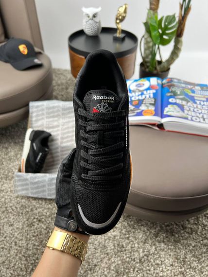 Чоловічі кросівки R-eebok Classic New Black White ©️ 44 28 см | Зображення 4