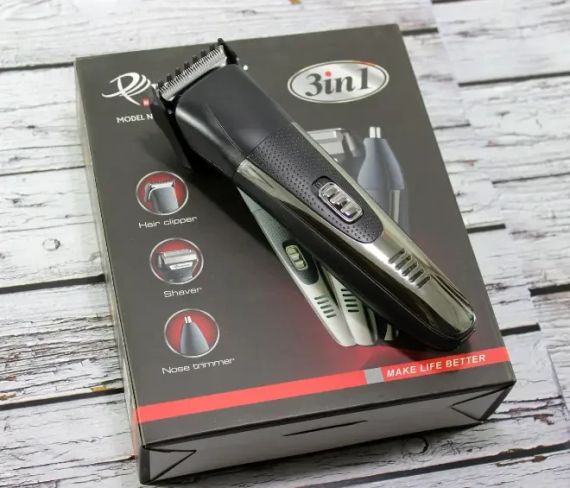 Машинка для стрижки триммер бритва Gemei GM-598 3 в 1 | Зображення 3