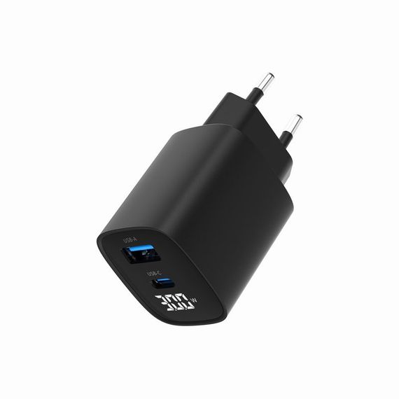 Мережевий зарядний пристрій Gembird TA-UC-PDQC30LCD-BK-01 | Зображення 4