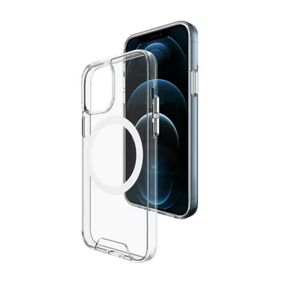 Чохол накладка Space Magnetic Wireless Charge для iPhone 14 Plus — прозорий