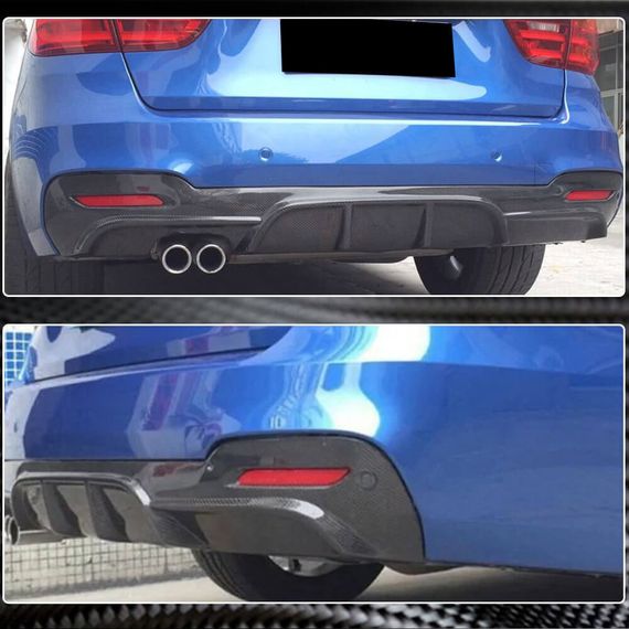 Дифузор заднього бампера V1 (для F34 M-Sport, Карбон) для BMW 3 серія F-30/31/34 2012-2019 рр | Зображення 2