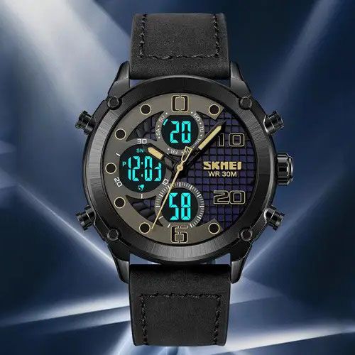 Годинник наручний чоловічий SKMEI 1975LBKBK, оригінальний чоловічий годинник, годинник кварцовий чоловічий | Зображення 7