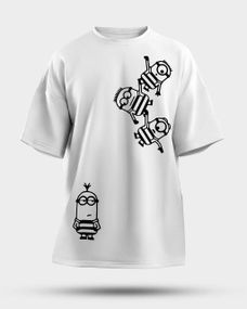 Футболка мужская с принтом повседневная S Белая