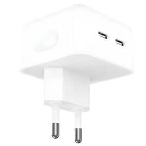 СЗУ 35W Dual Mini Power Adapter for Apple (2USB-C) (AA) (box) White