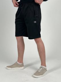 Мужские свободные трикотажные шорты до колен SA396 цвет черный, размер 52/54