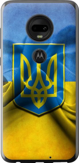 Чехол на Motorola Moto G7 Флаг и герб Украины 1 "375u-1614-17620"
