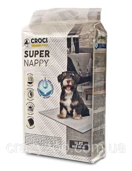 Пелюшки для собак Croci Super Nappy 90х60 см 10 шт C6OI0012 | Зображення 1