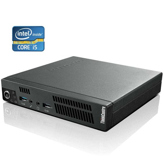Неттоп Lenovo ThinkCentre M92p Tiny USFF / Intel Core i5-3470T (2 (4) ядра по 2.9 - 3.6 GHz) / 4 GB DDR3 / 128 GB SSD / Intel HD Graphics 2500 б/в