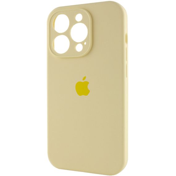 Чехол Silicone Case Full Camera Protective (AA) для Apple iPhone 14 Pro Max (6.7") Желтый / Mellow Yellow | Зображення 2