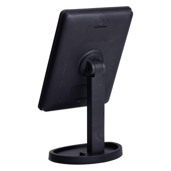 Настольное зеркало с подсветкой 22 LED для макияжа 21х16 см прямоугольное на ножке USB Черное HP-10-4AB | Зображення 4