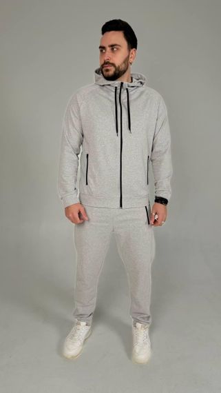 Чоловічий спортивний костюм база сірий | Зображення 3