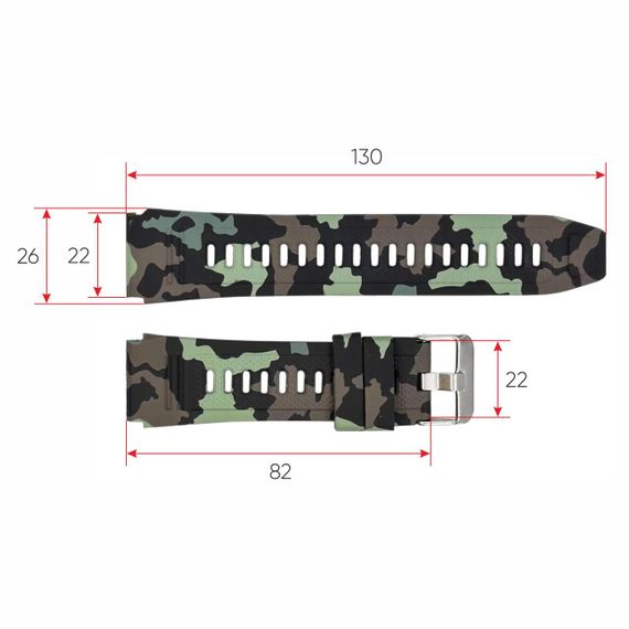 Ремінець для смарт годинника K59 Camo Green | Зображення 2