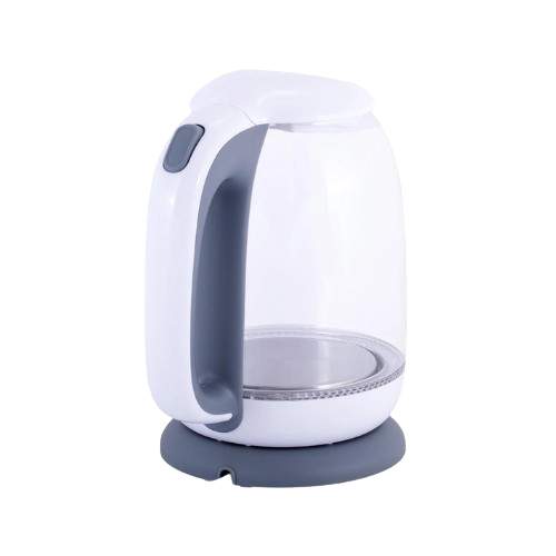 Електрочайник 1,7л 1850-2200W пластик (диск) білий/сірий 1720G KAMILLE | Зображення 2