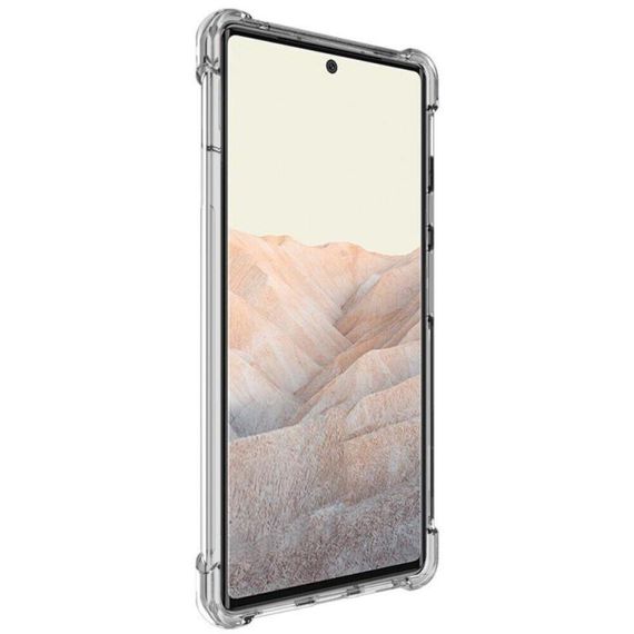 TPU чохол GETMAN Ease logo посилені кути Full Camera для Google Pixel 6 Безбарвний (прозорий) | Зображення 1