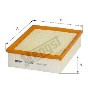 Фильтр воздушный Renault Espace 3.0 dCi 02- / 3.5 i 02- / Laguna 2.9 i 01-07, Hengst, E1290L,