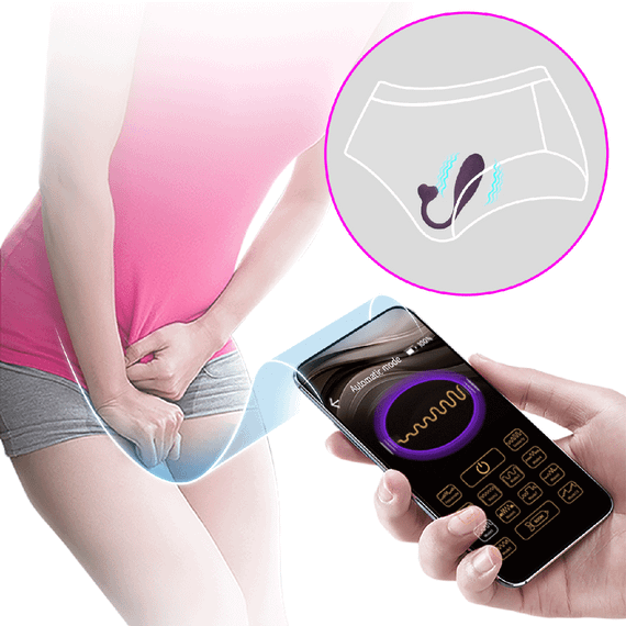 Віброяйце кероване смартфоном Pretty Love - Fisherman Purple Mobile APP, BI-300016HP-1 Sex Aura | Зображення 5