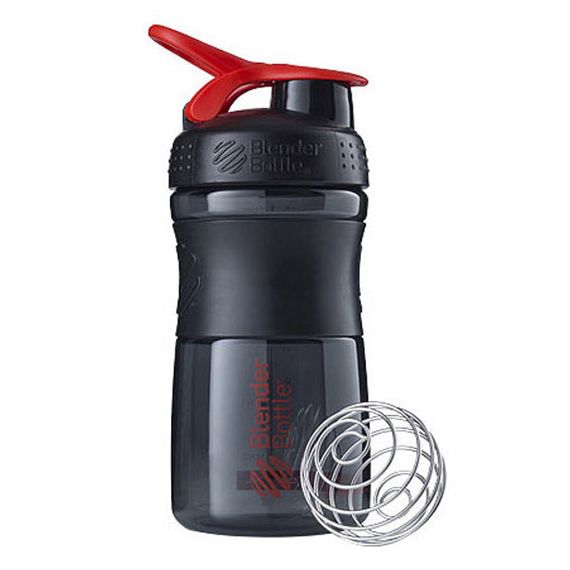 Шейкер спортивний (пляшка) BlenderBottle SportMixer 20oz/590ml Black/Red (Original) | Зображення 1