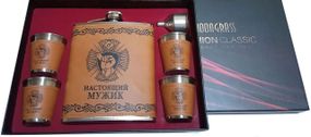 Подарочный набор с флягой для мужчин 'Настоящий мужик' DJH-2182