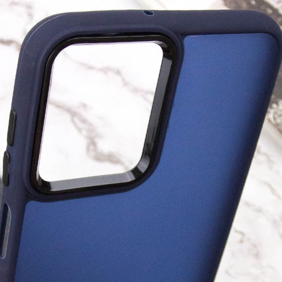 Чехол TPU+PC Lyon Frosted для Motorola Moto E13 Navy Blue | Зображення 4