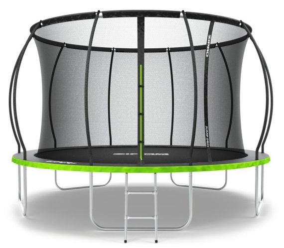 Батут із внутрішньою сіткою Zipro Jump Pro Premium 12 футів 374 см чорно-зелений (5907783039454)