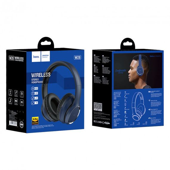 Наушники Bluetooth Hoco W28 Blue | Зображення 3