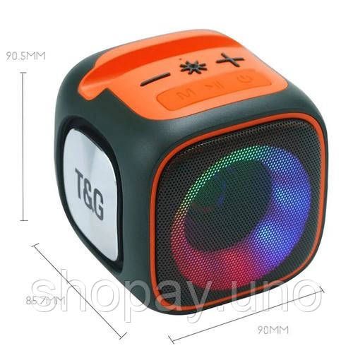 Портативна колонка portable wireless speaker TG359, Бездротова портативна колонка з ремінцем FK-26 | Зображення 6