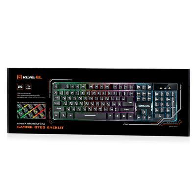 Клавіатура REAL-EL 8700 Gaming Backlit, black | Зображення 2