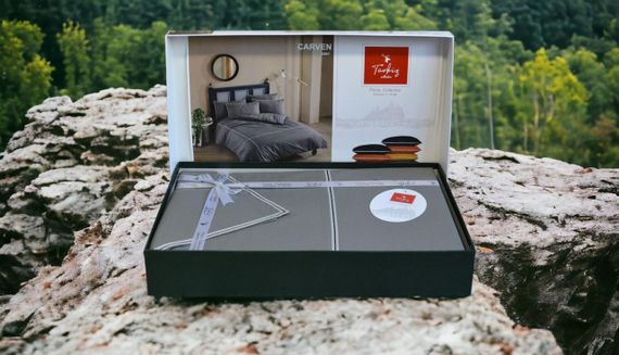 Постільна білизна Turkiz Ranforse Prima 200 х 220 см Carven Grey | Зображення 1