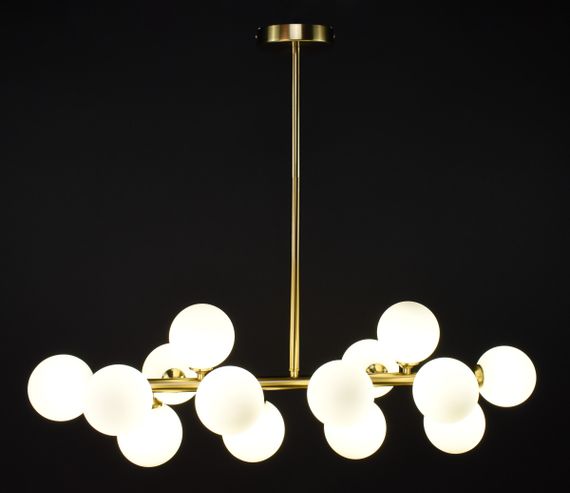 Люстра стельова на 14 лампочок 27502 Латунь 36-66х15х62 см. | Зображення 1