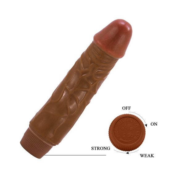 Вибратор - Barbara Jeff Vibrator 7,6" Brown Sex Aura | Зображення 3