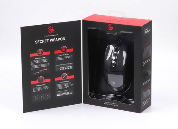 Мышь компьютерная проводная Bloody W70 Max Stone Black черная | Зображення 8