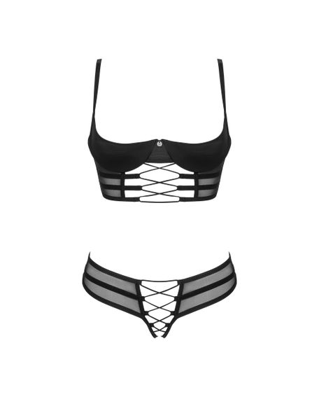 Открытый комплект Obsessive Roxelia set otwarty Черный M/L | Зображення 4