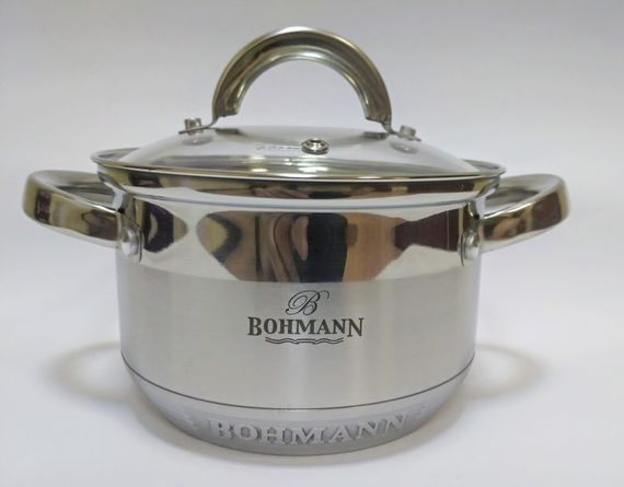 Набор кастрюль Bohmann BH-0714, 6 предметов нержавеющая сталь, для индукции | Зображення 7