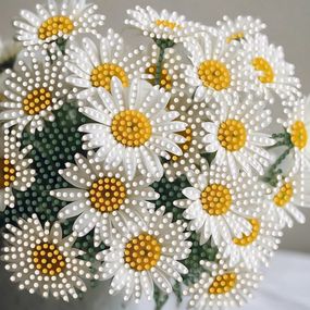 Алмазная мозаика "Летние ромашки" ZAV1818-6, 18х18 см
