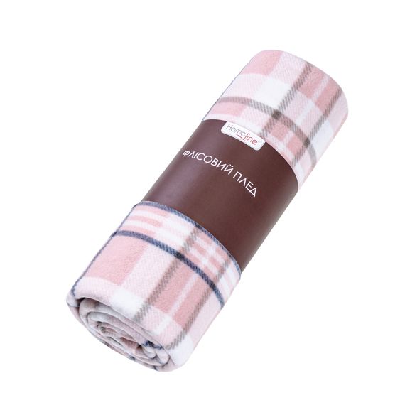 Плед Home Line 64637 Україна 130x160  Поліестер Принт, Рожевий, Білий