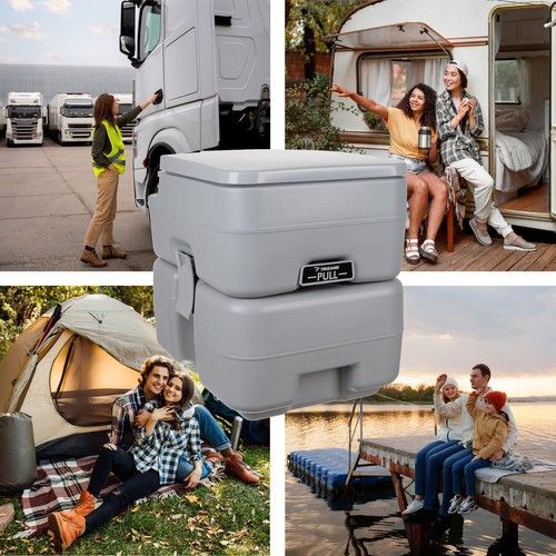 Портативный кемпинговый туалет Trizand 24498 туристический до 150 кг | Зображення 7