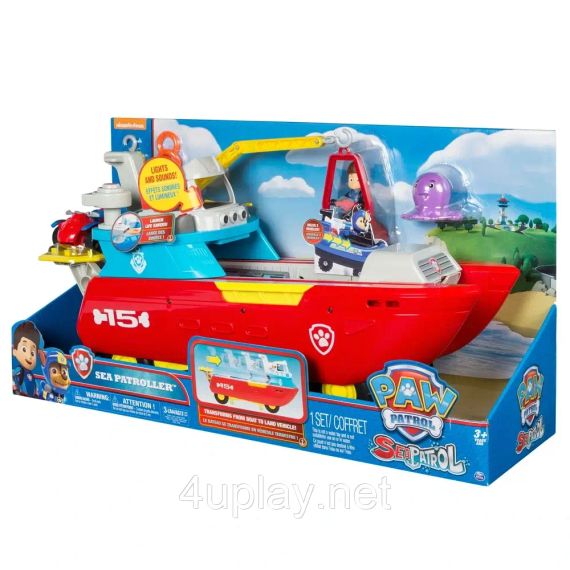 Щенячий патруль Большой спасательный корабль трансформер Оригинал Paw Patrol Sea Patroller | Зображення 2
